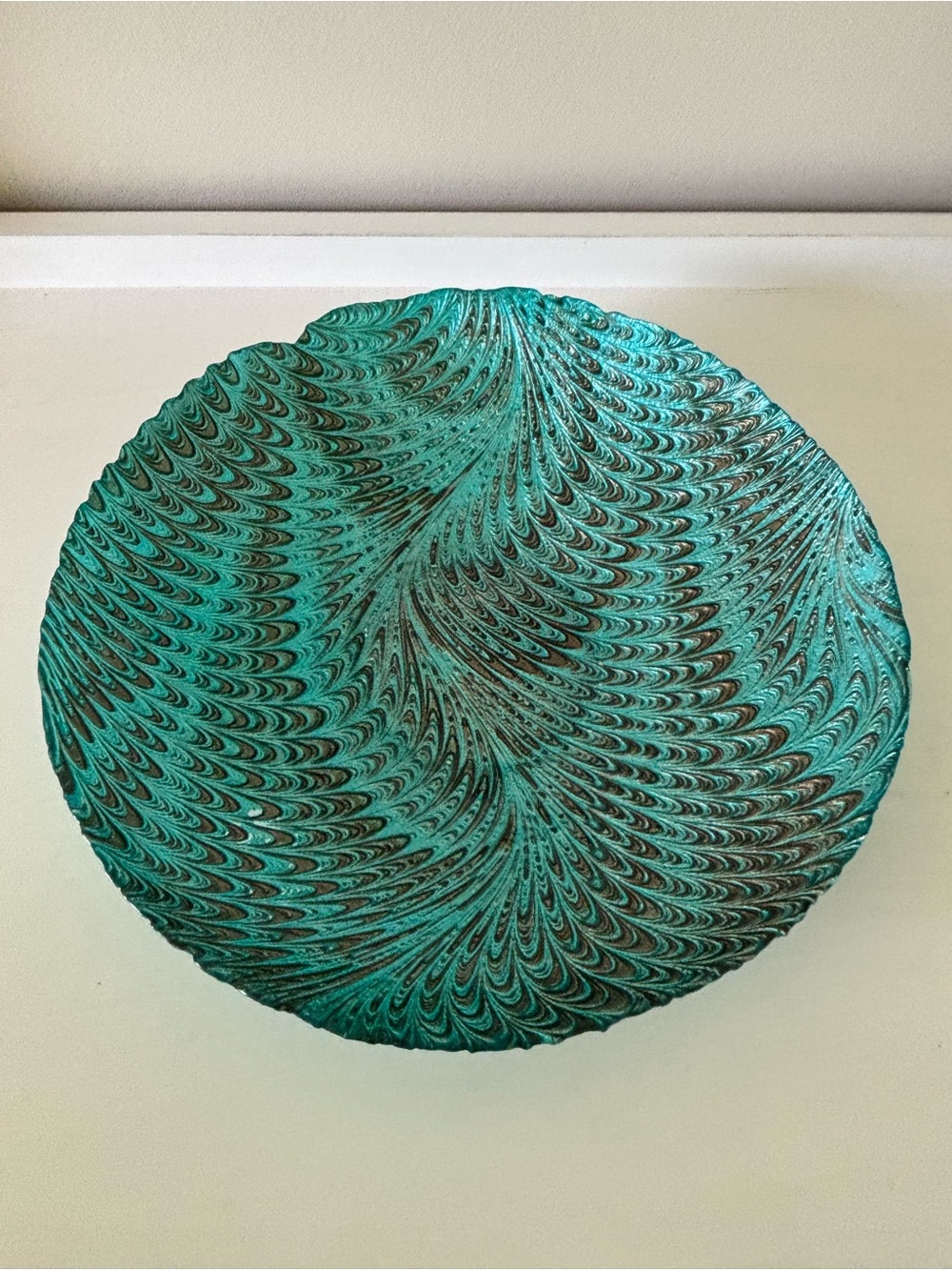 Turquoise Swirl Decorative Wall Plate - Home Accents